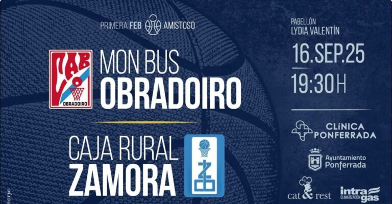 Emisión en Directo | El Caja Rural CB Zamora enfrenta al Monbus Obradoiro en Ponferrada