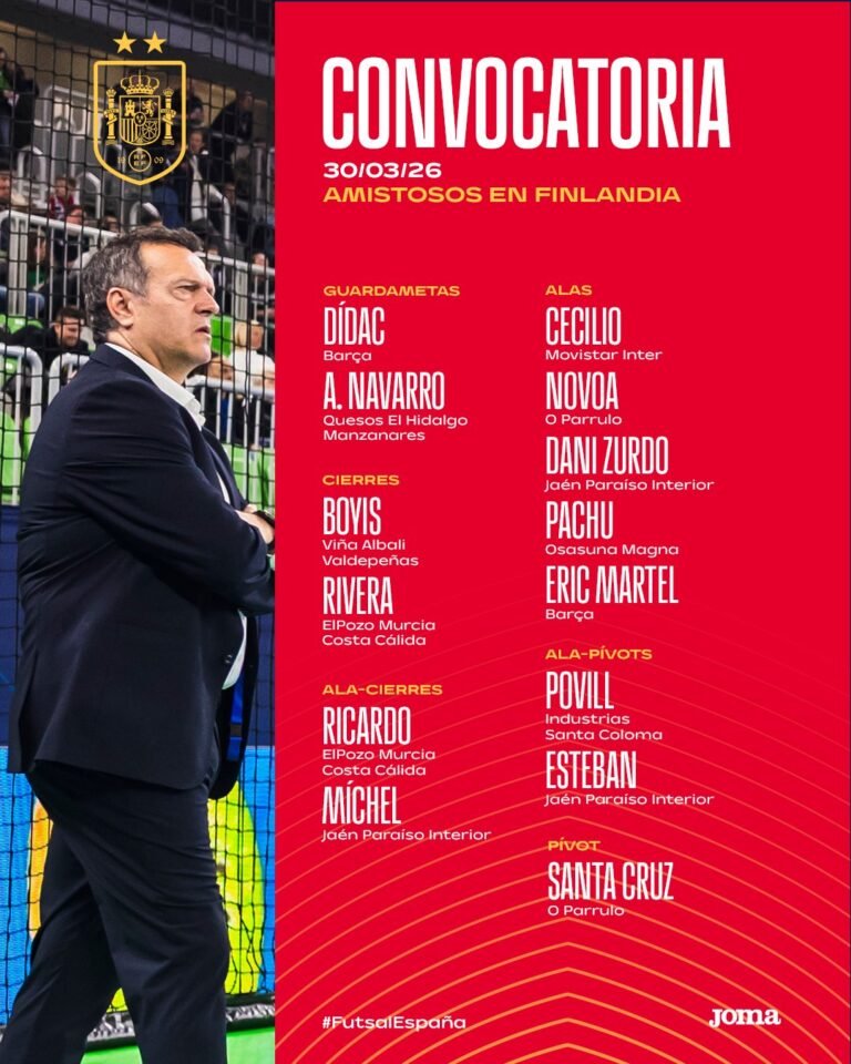 Novoa, convocado con España para Finlandia